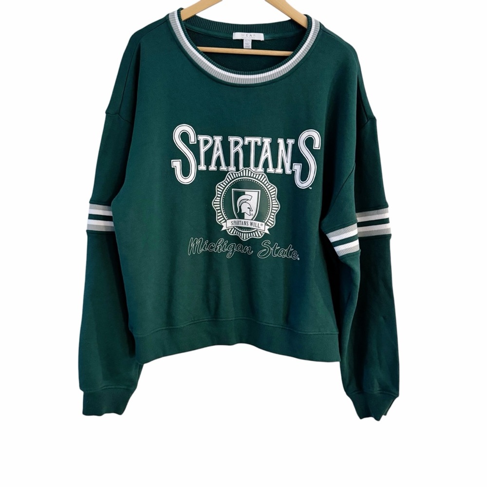 Michigan State Spartans WEAR by Erin Andrews Women's XXL Pullover Sweatshirt NEW